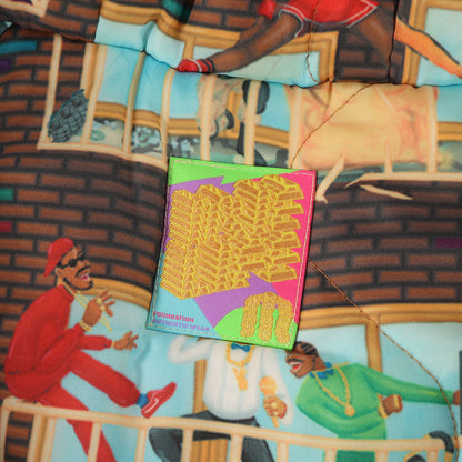 00s ×FOUNDATION 裏地総柄グラフィック 中綿 フード ジャケット