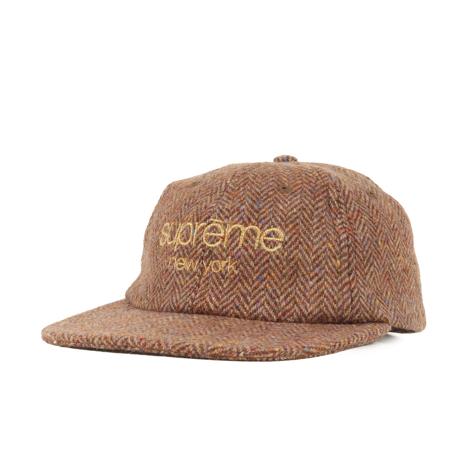 Supreme (シュプリーム) クラシックロゴ ヘリンボーン ツイード 6パネル キャップ(Wool Herringbone Classic Logo  6-Panel) - ブランド古着の通販・買取 | BEEGLE by Boo-Bee