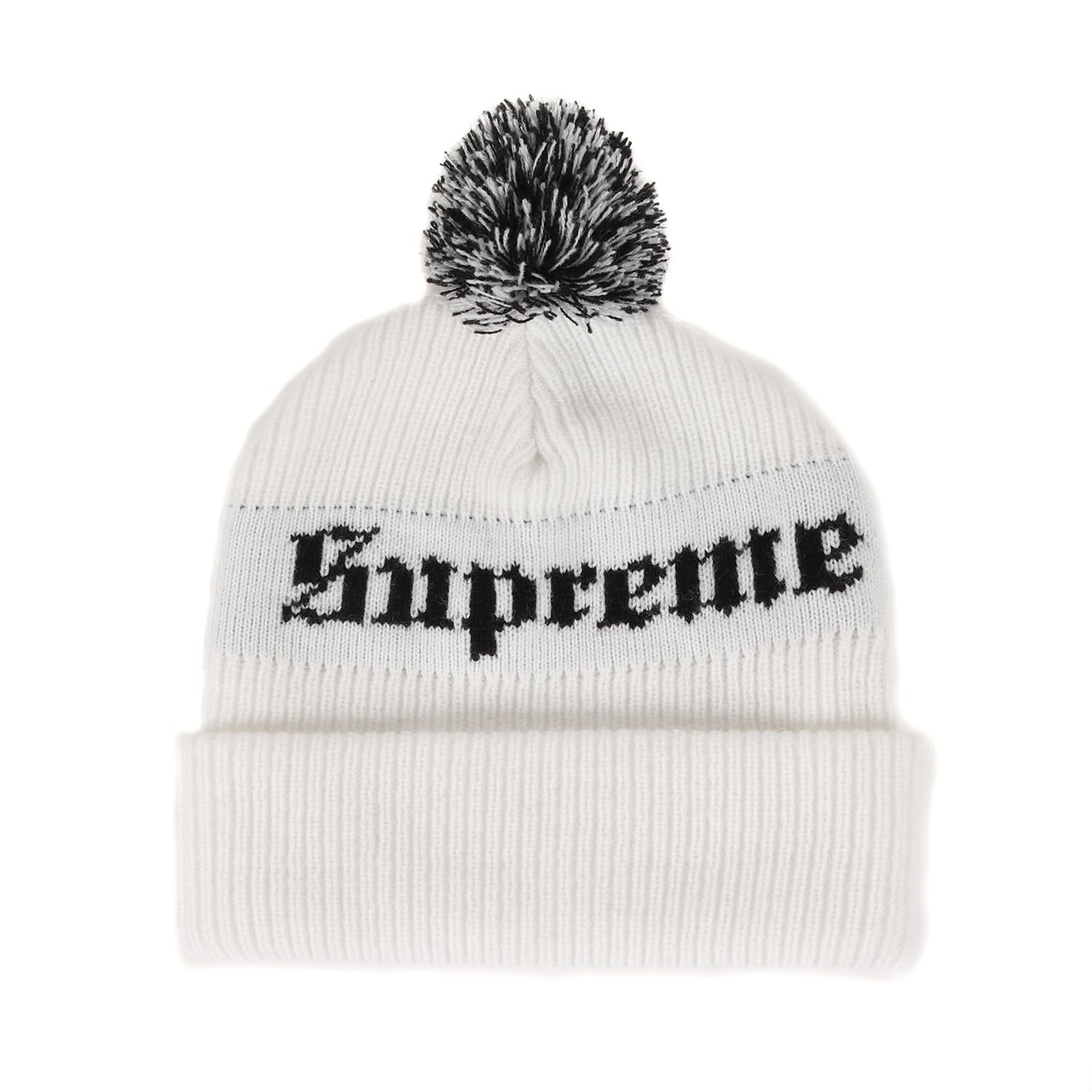 オールドイングリッシュロゴ ボンボン ニットビーニー(Old English Beanie)