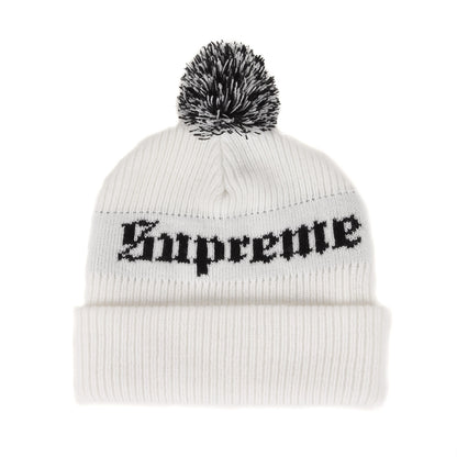 オールドイングリッシュロゴ ボンボン ニットビーニー(Old English Beanie)