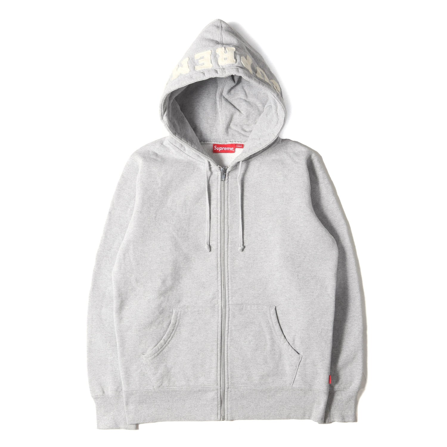 Supreme (シュプリーム) フード アップリケ ジップ スウェット パーカー(Felt Hooded Logo Zip-Up Sweat) -  ブランド古着の通販・買取 | BEEGLE by Boo-Bee