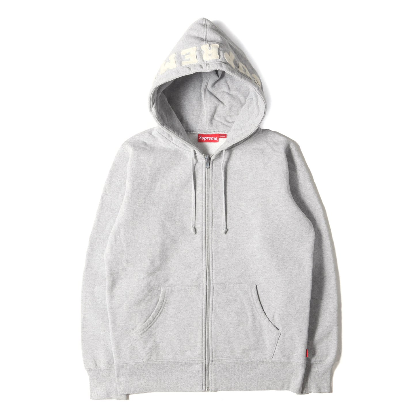 フード アップリケ ジップ スウェット パーカー(Felt Hooded Logo Zip-Up Sweat)