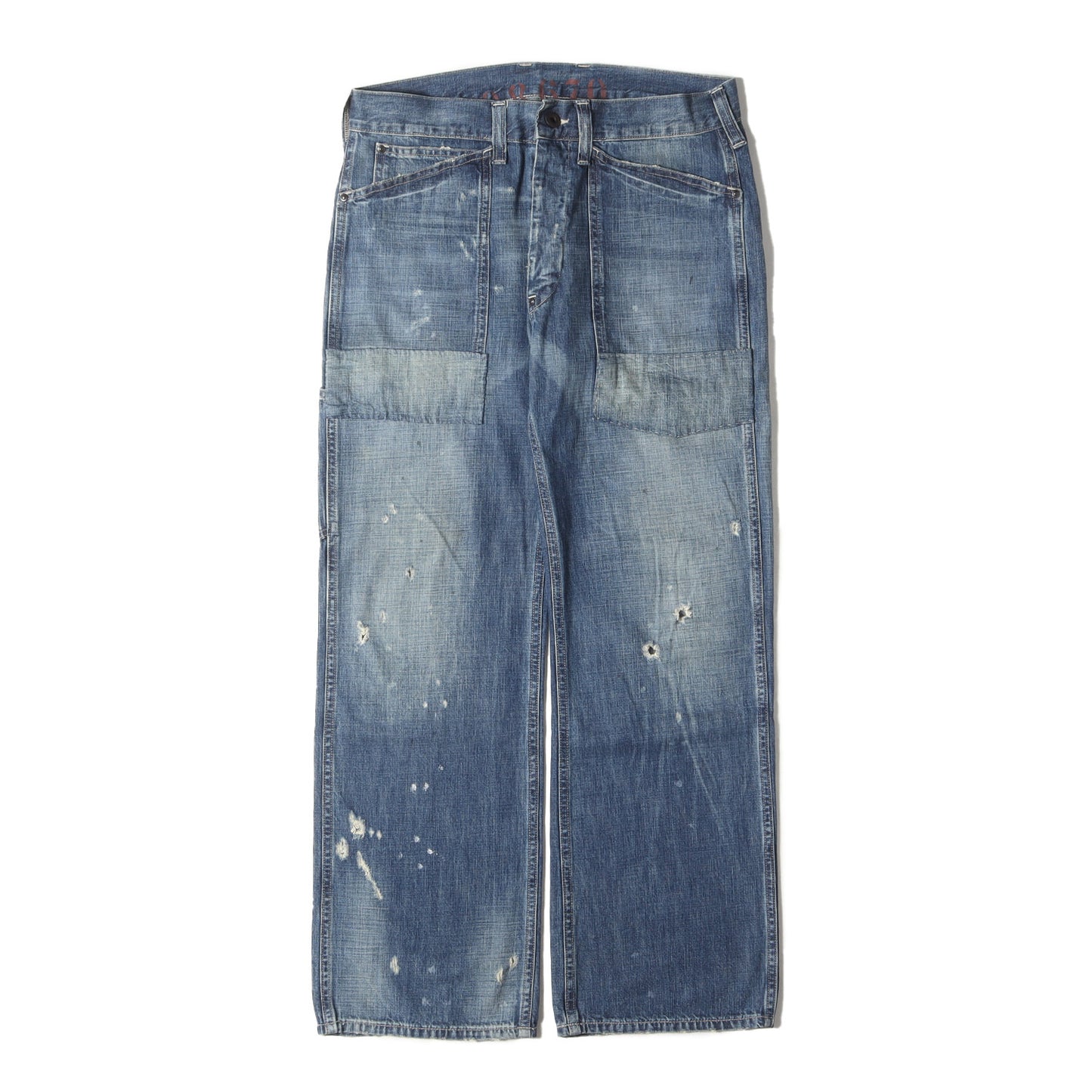 U.S.ARMY M-35 ヴィンテージ加工 バックルバック付き デニムパンツ(WORKMANS BOZEMAN)