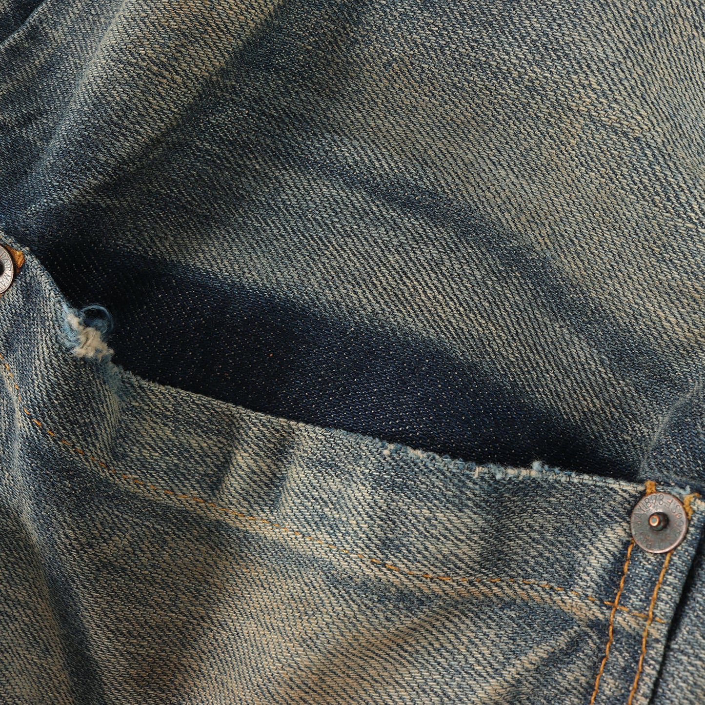 1880年復刻 ヴィンテージ加工 トリプルプリーツ デニムジャケット / ブラウス(1880's Triple Pleat Blouse / USA製)