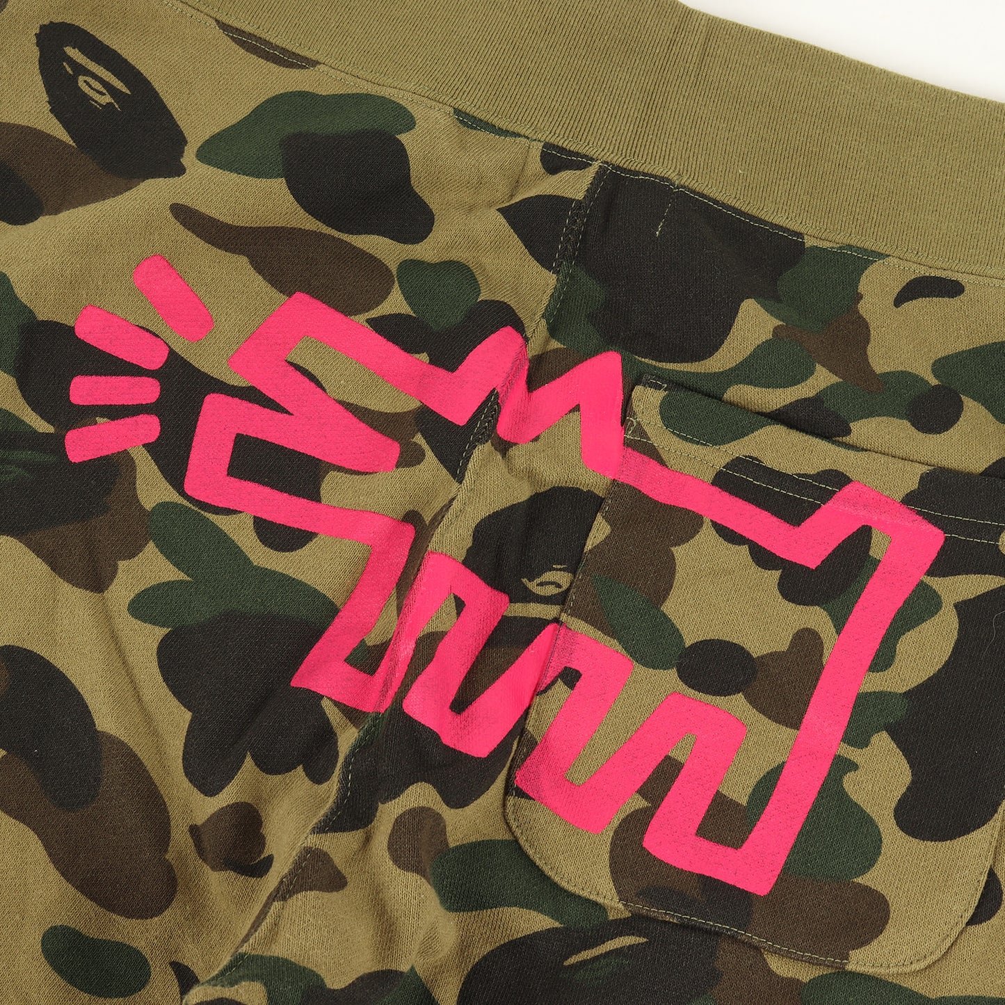 ×Keith Haring 1stカモ 猿迷彩 スウェットパンツ