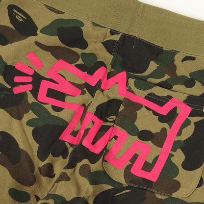 ×Keith Haring 1stカモ 猿迷彩 スウェットパンツ