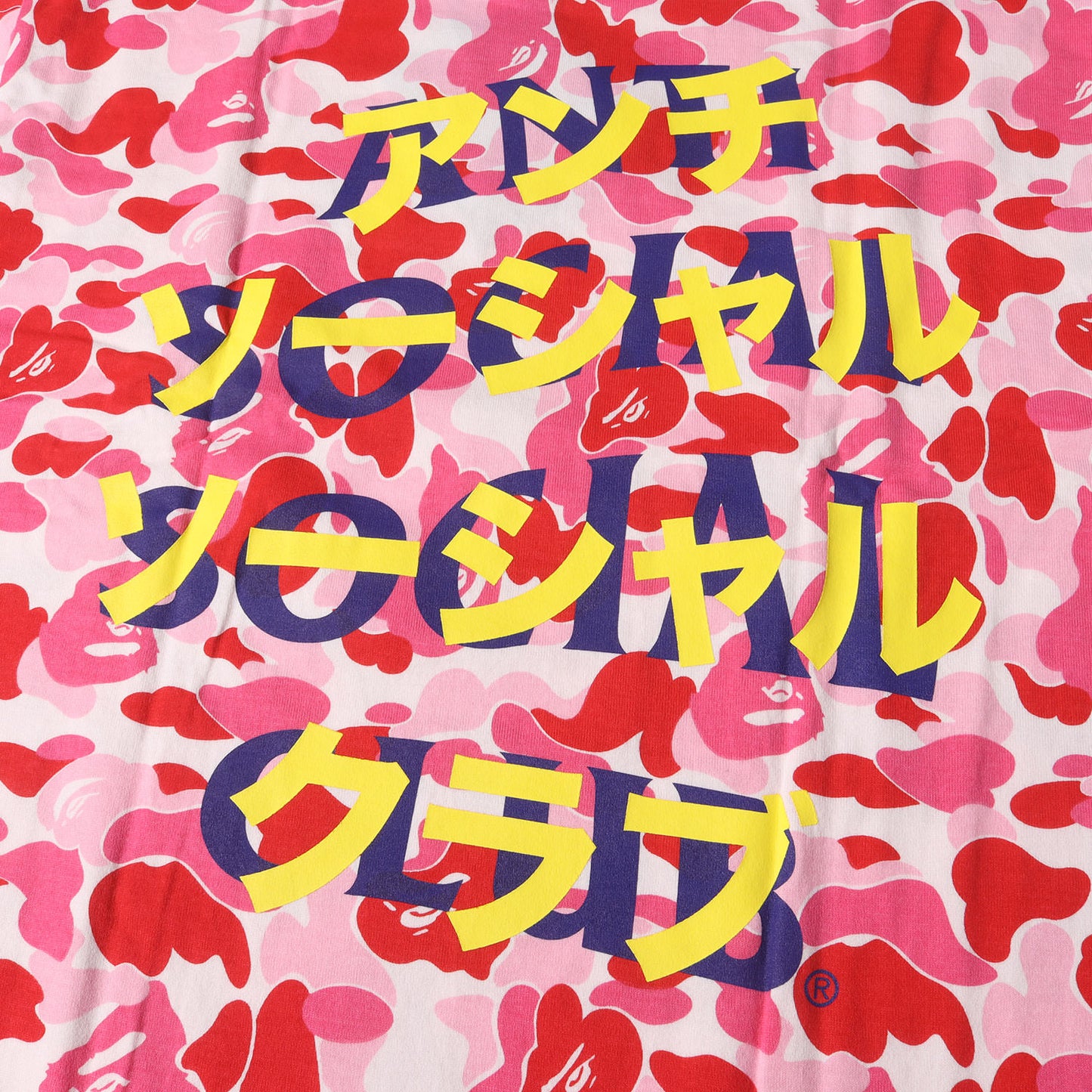 ×Anti Social Social Club ABCカモ柄 カタカナロゴ Tシャツ