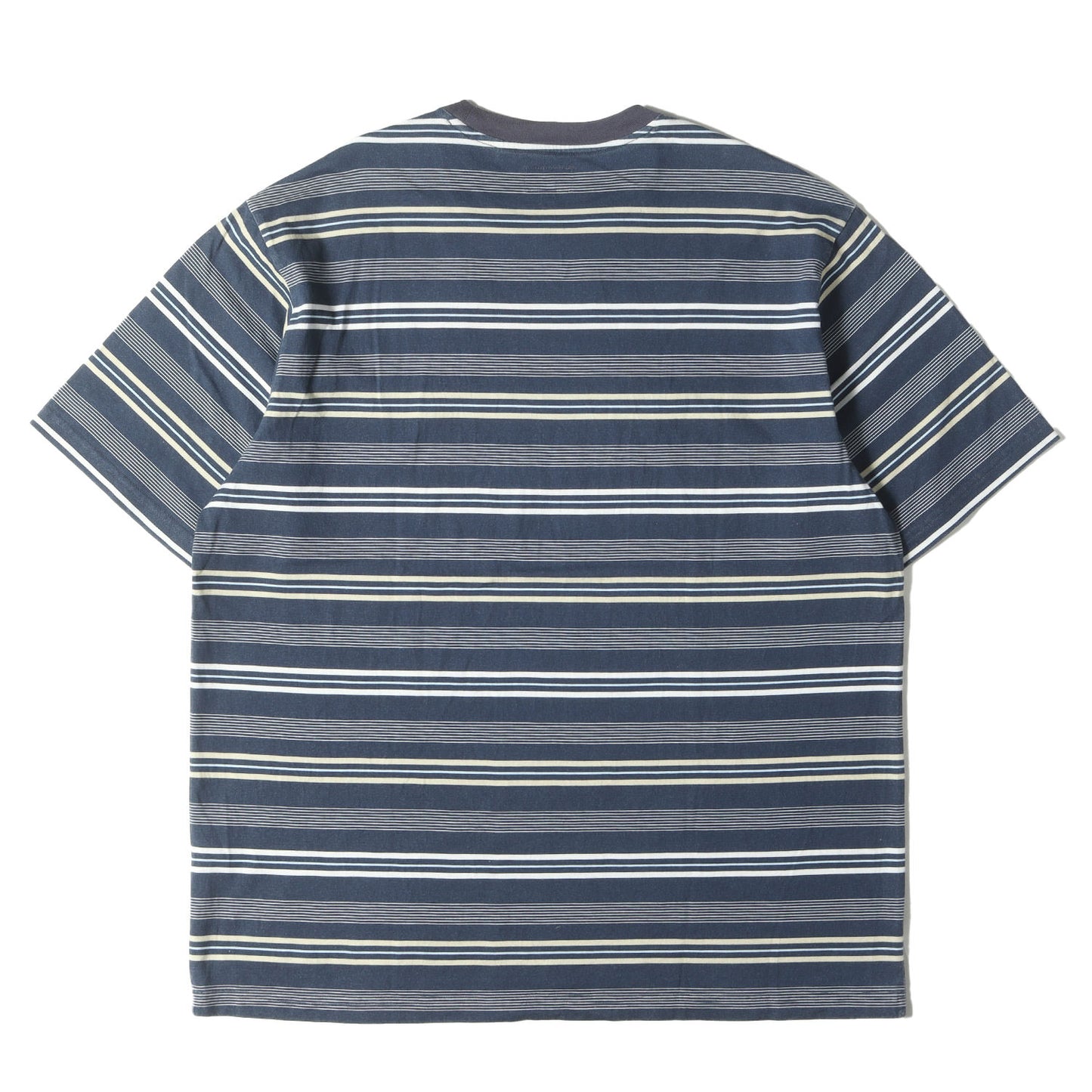 23SS ブランドロゴ刺繍 ボーダー Tシャツ(Dash Stripe S/S Top)