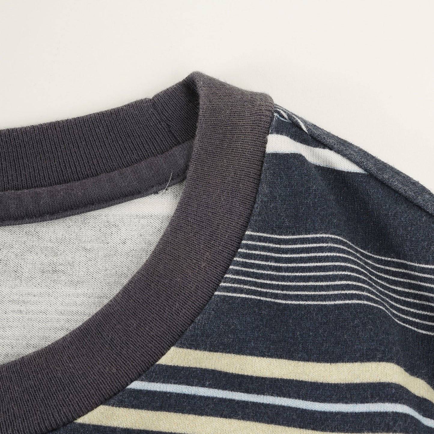 23SS ブランドロゴ刺繍 ボーダー Tシャツ(Dash Stripe S/S Top)