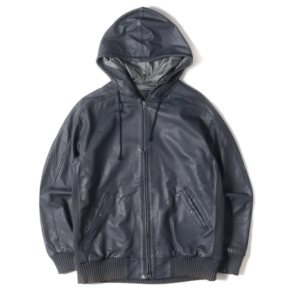 カウレザー フード ジャケット