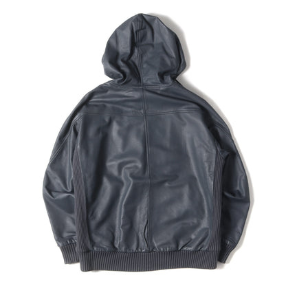 カウレザー フード ジャケット
