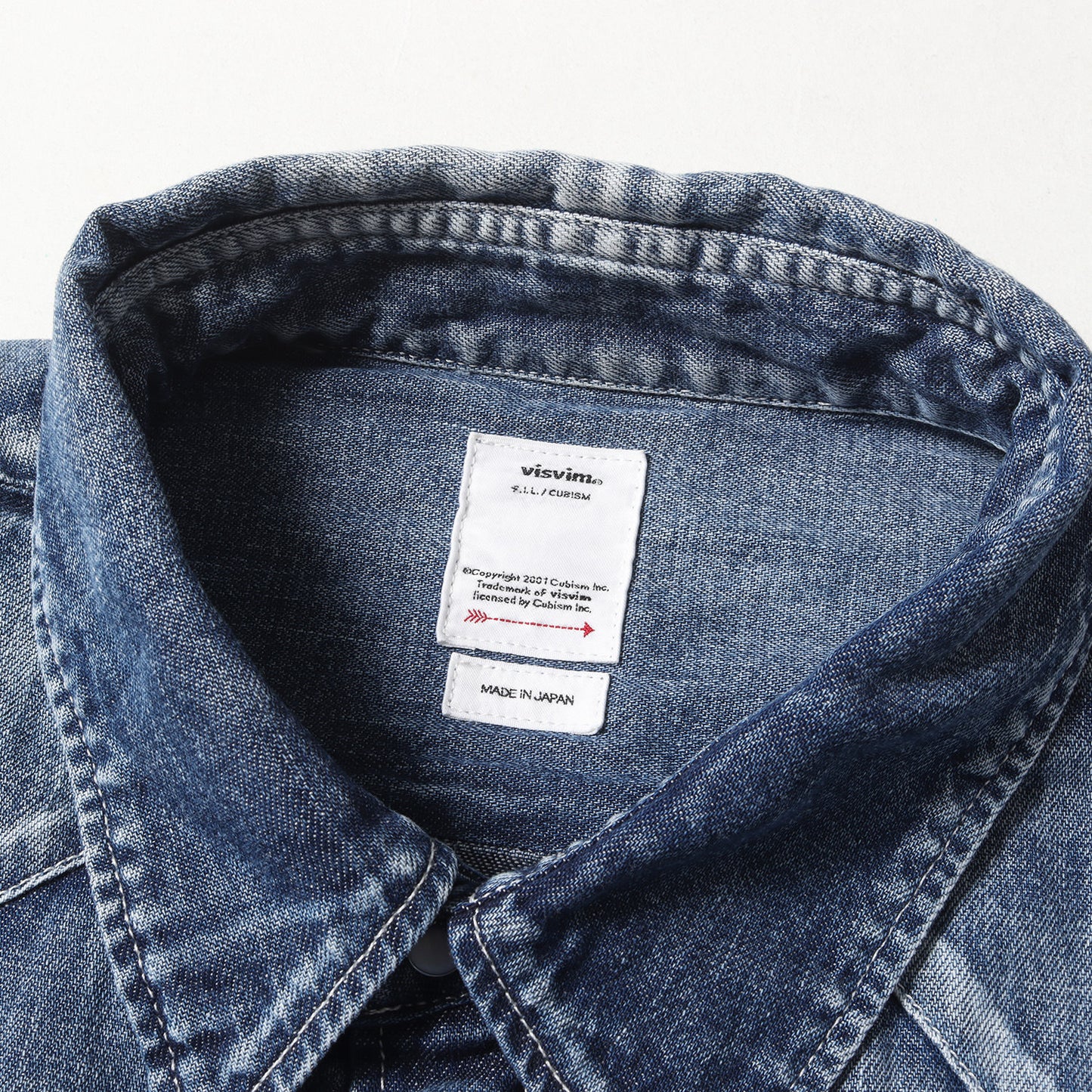 21AW ヴィンテージ加工 ウエスタン デニムシャツ(SOCIAL SCULPTURE SHIRT DAMAGED)