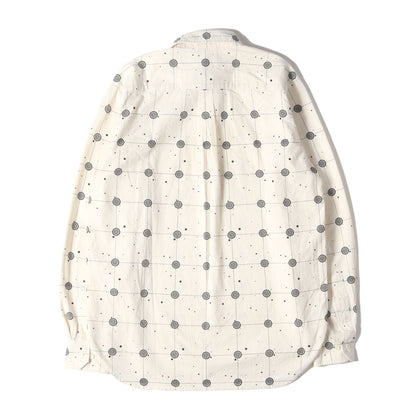 総柄 ハーフボタン プルオーバー シャツ