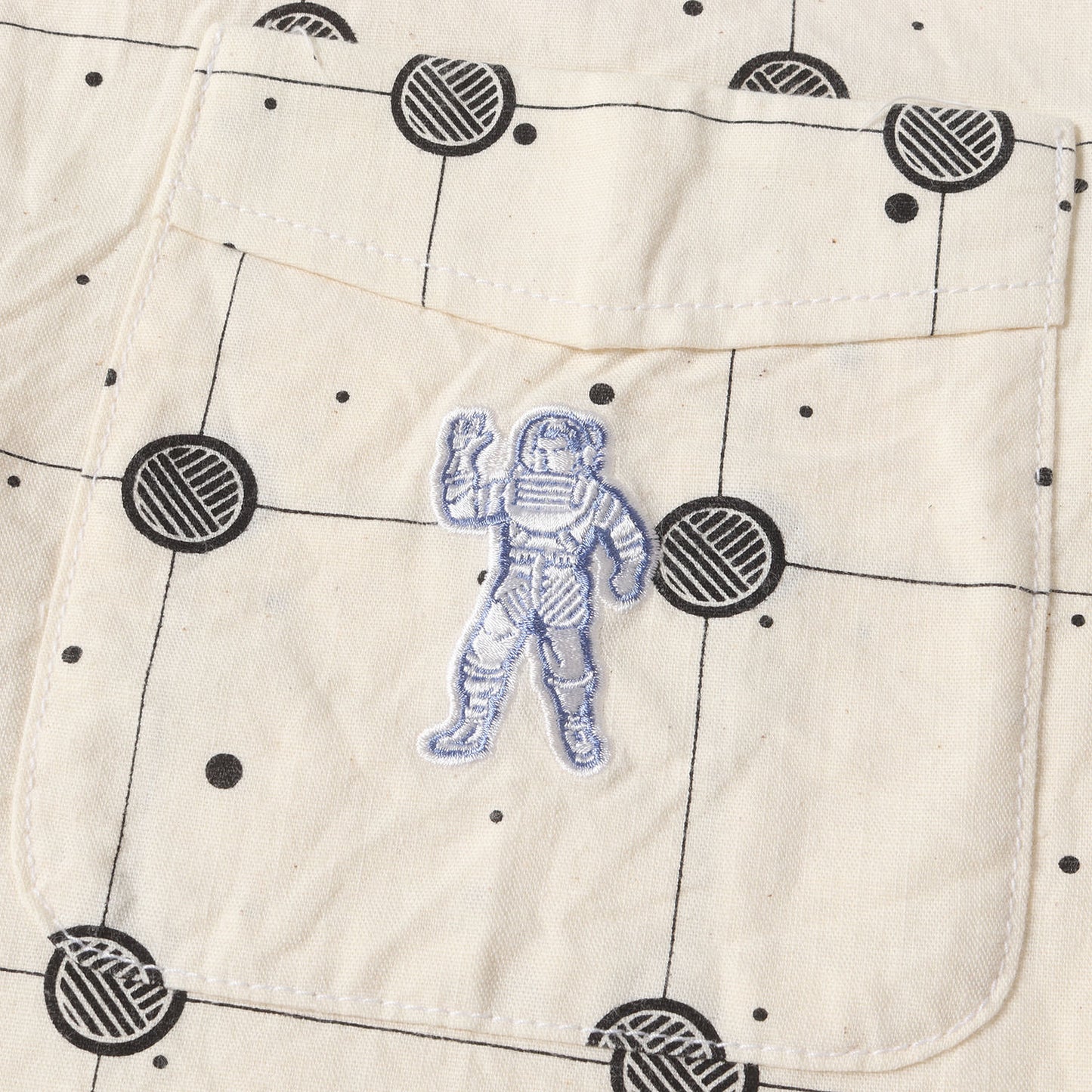 総柄 ハーフボタン プルオーバー シャツ