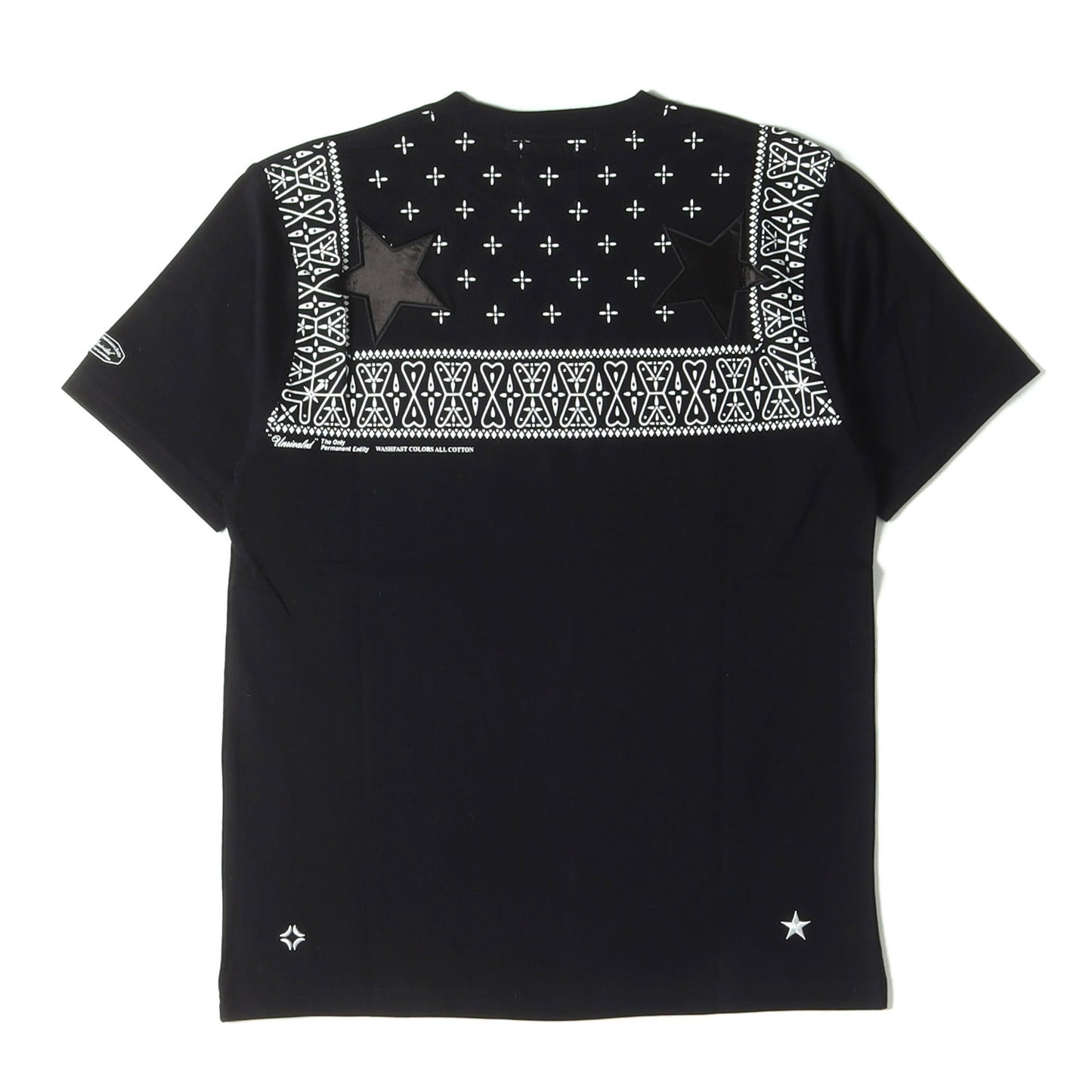 ×UNRIVALED スターパッチ バンダナプリント Tシャツ