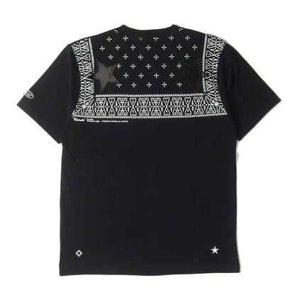 ×UNRIVALED スターパッチ バンダナプリント Tシャツ