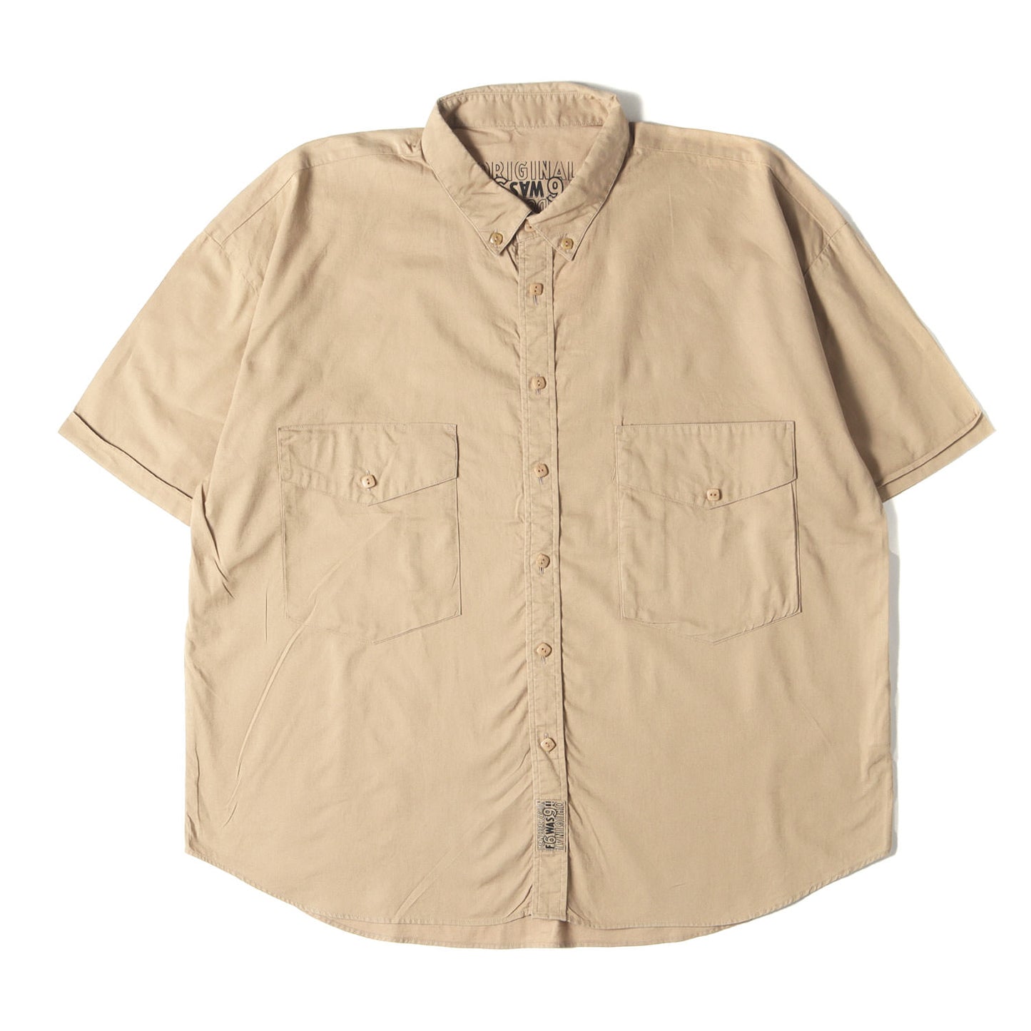 21SS オーバーサイズ ワーク ボタンダウン 半袖シャツ(WORK SHT B.D SOLID S/S)