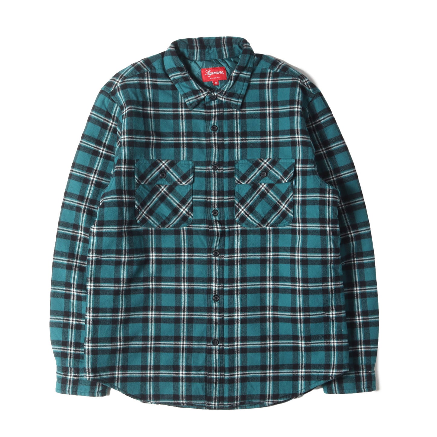 裏地キルティング アーチロゴ チェック フランネルシャツ(Arc Logo Quilted Flannel Shirt)