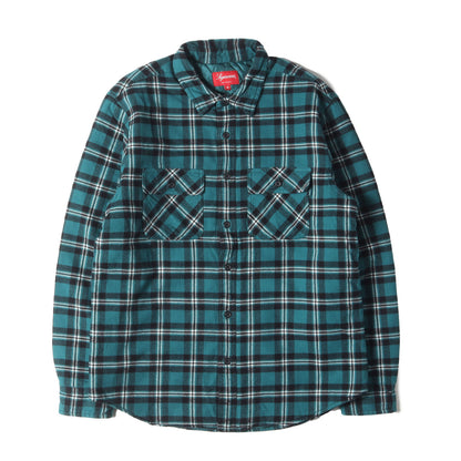 裏地キルティング アーチロゴ チェック フランネルシャツ(Arc Logo Quilted Flannel Shirt)