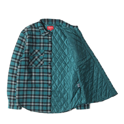 裏地キルティング アーチロゴ チェック フランネルシャツ(Arc Logo Quilted Flannel Shirt)