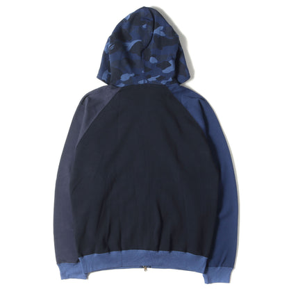 00s カラーカモカラー カレッジロゴ ジップ スウェット パーカー(デッドストック)