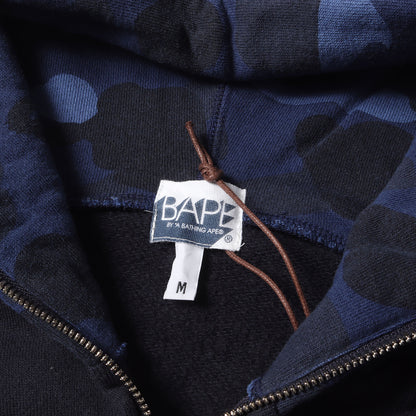 00s カラーカモカラー カレッジロゴ ジップ スウェット パーカー(デッドストック)