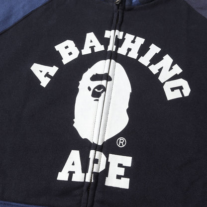 00s カラーカモカラー カレッジロゴ ジップ スウェット パーカー(デッドストック)