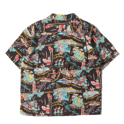 18SS ハワイアン柄 レーヨン アロハシャツ(THE SONG OF HAWAII)