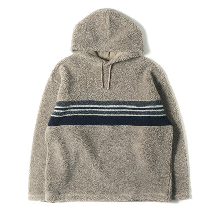 00s OLD GAP チェストボーダー フリースボア パーカー