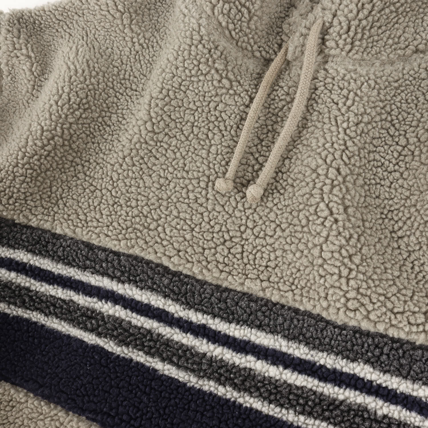 00s OLD GAP チェストボーダー フリースボア パーカー - ブランド古着