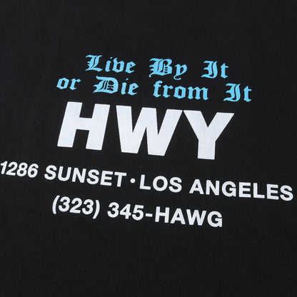 HWY (ハイウェイ) ×Us グラフィックプリント クルーネック スウェット 