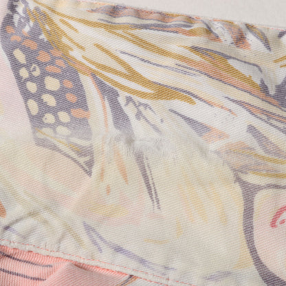 [ポニーなし] 90s 絵葉書柄 オープンカラー コットン 半袖シャツ