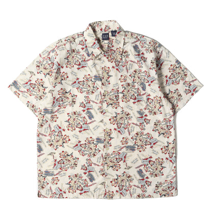 90s OLD GAP フラワー柄 コットン アロハシャツ