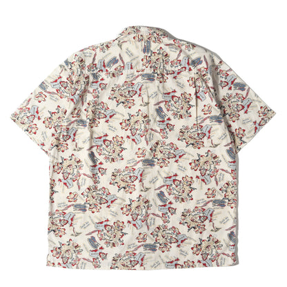 90s OLD GAP フラワー柄 コットン アロハシャツ