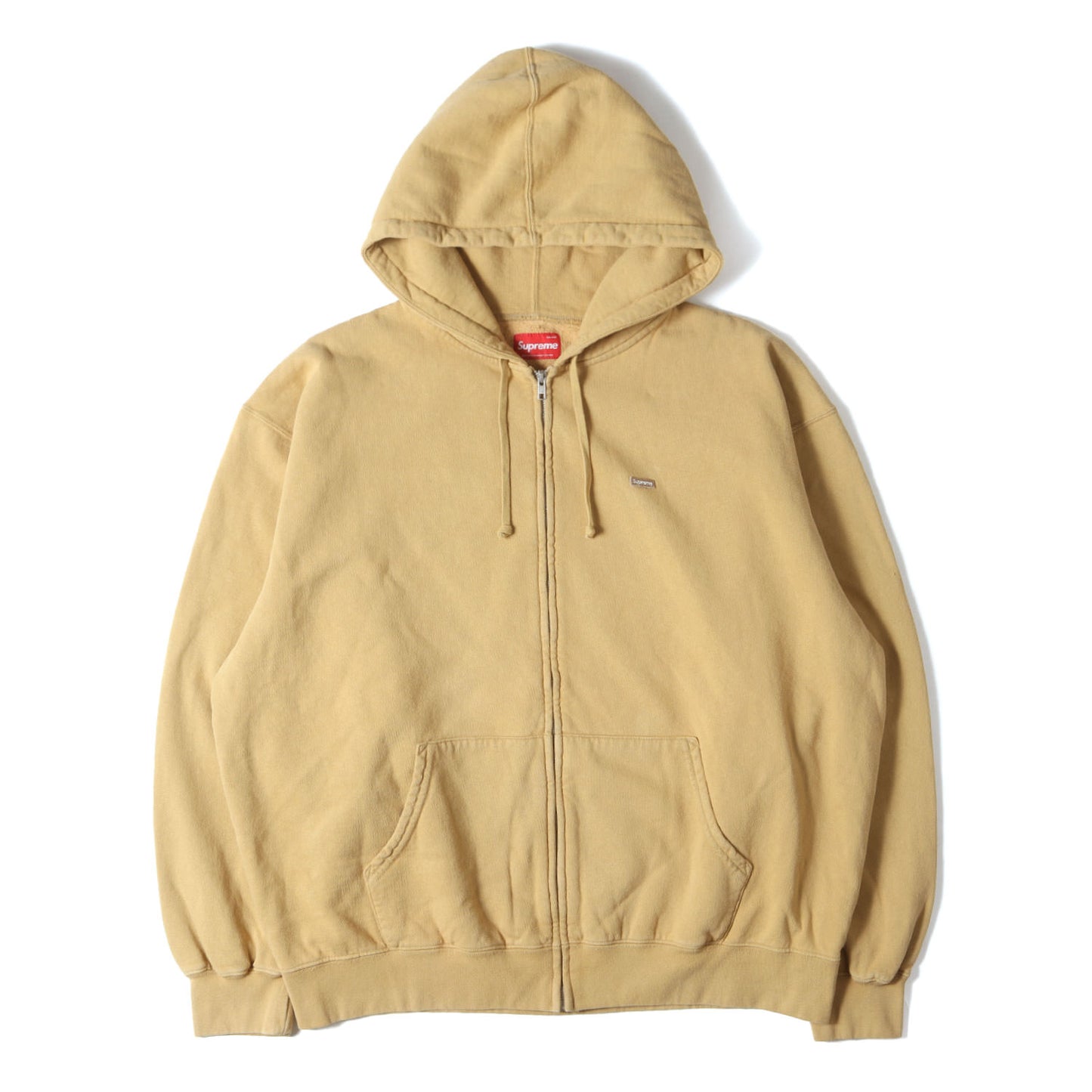 24SS オーバーダイ スモールBOXロゴ ジップ スウェット パーカー(Overdyed Small Box Zip Up Hooded Sweatshirt)