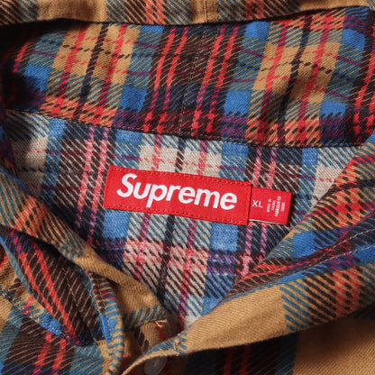 24SS フード付き プリントチェック フランネルシャツ(Printed Hooded Flannel Shirt)