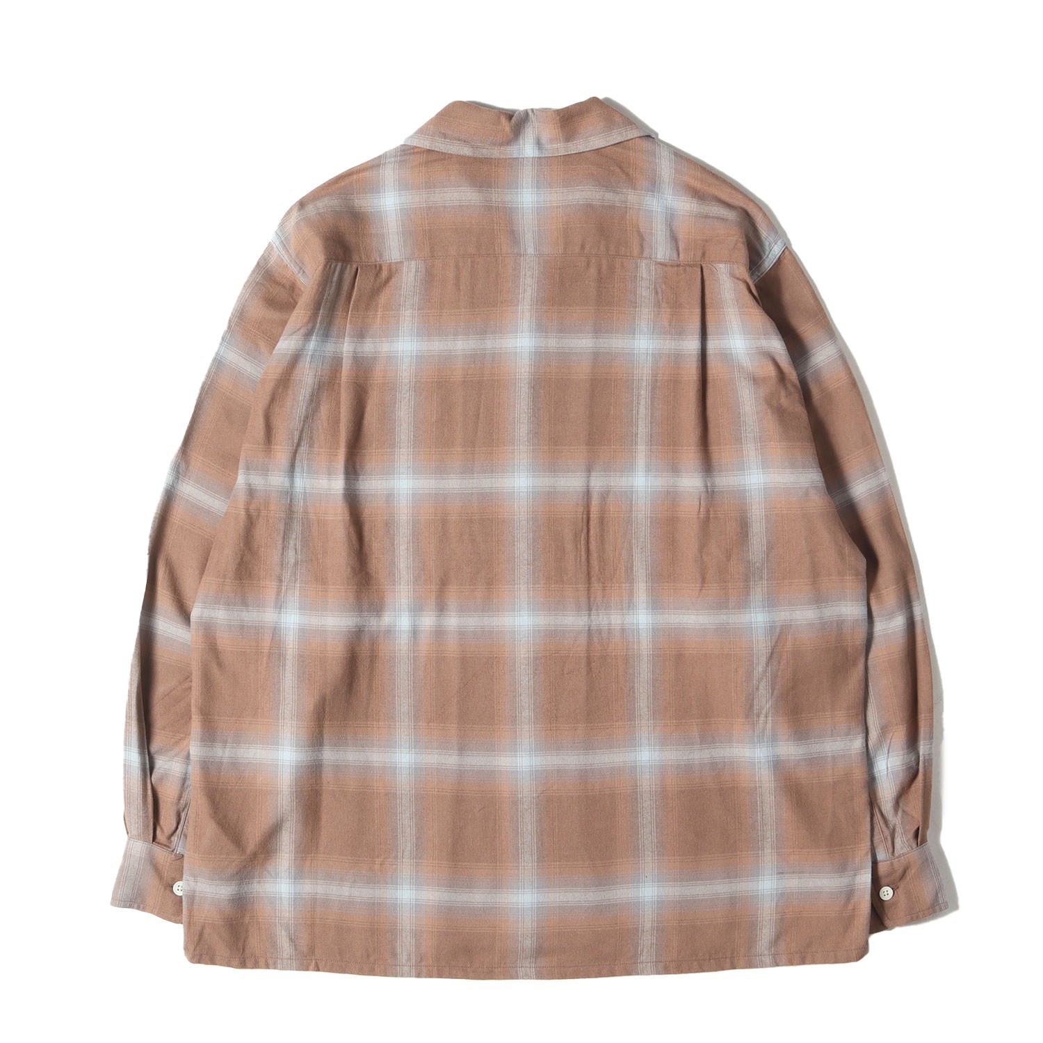 WACKO MARIA (ワコマリア) 22AW オンブレチェック オープンカラー レーヨン シャツ(OMBRAY CHECK OPEN COLLAR  SHIRTS L/S) - ブランド古着の通販・買取 | BEEGLE by Boo-Bee