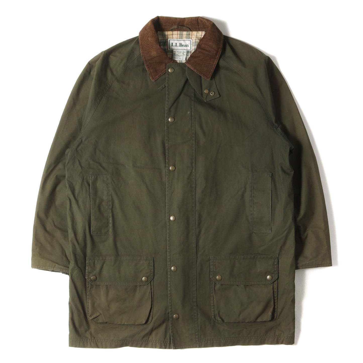 L.L.Bean (エルエルビーン) 90～00s 襟コーデュロイ 裏地チェック  