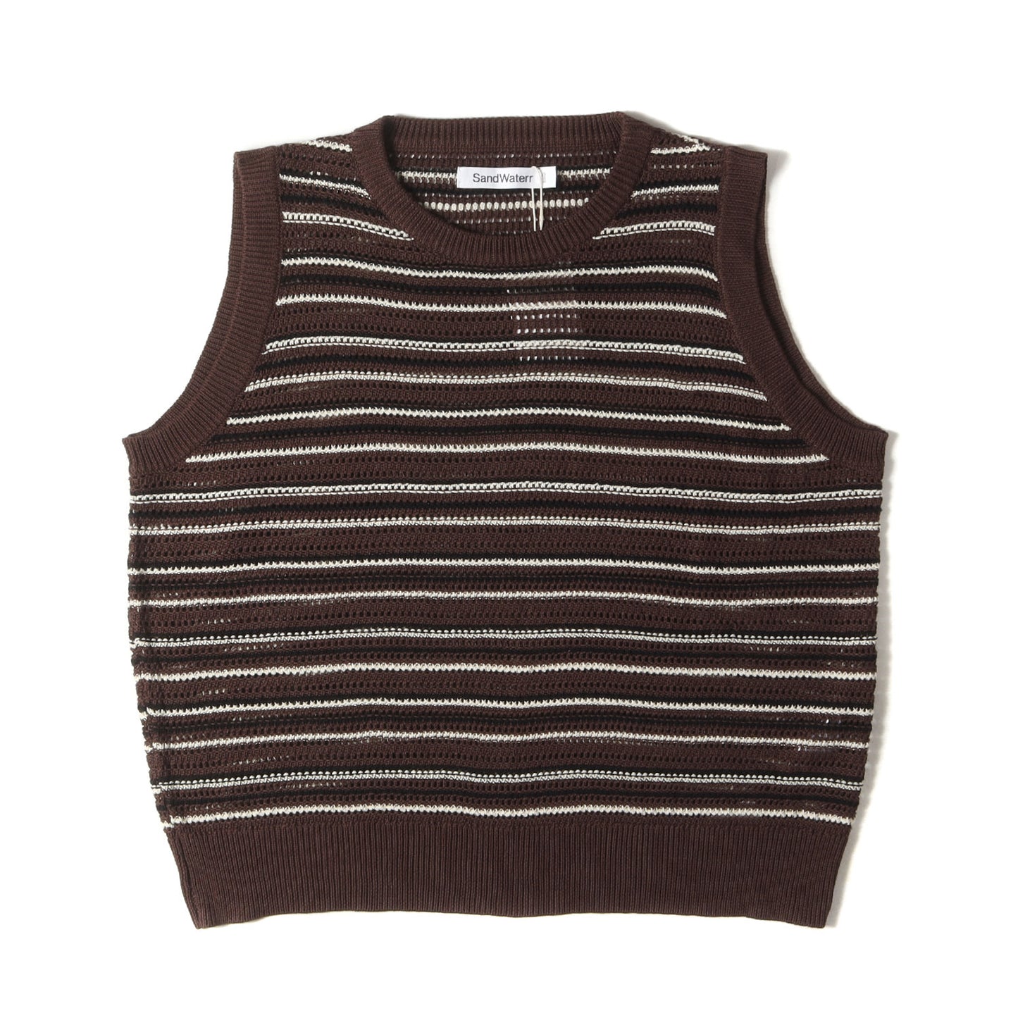 24SS オーバーサイズ ボーダー ニット ベスト(RESEARCHED KNIT VEST / CL MIX YARN BORDER)
