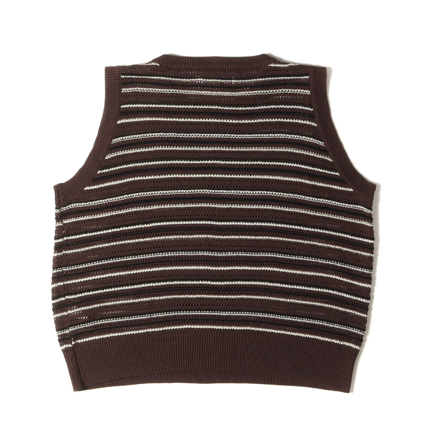 24SS オーバーサイズ ボーダー ニット ベスト(RESEARCHED KNIT VEST / CL MIX YARN BORDER)