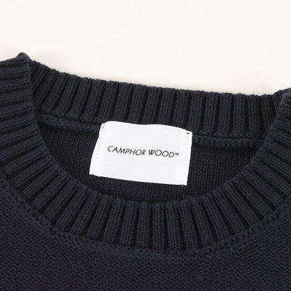 23AW フラワー デザイン コットンニット セーター(inside-out flower motif cotton sweater)