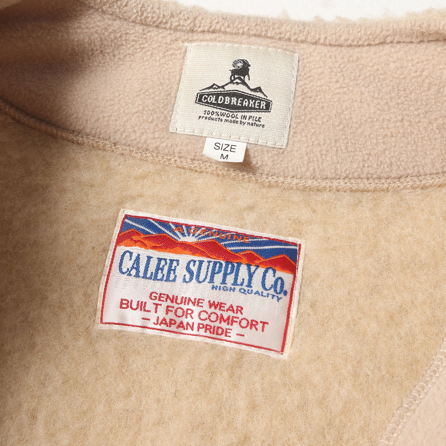 ×COLD BREAKER ウール ボアフリース ノーカラー ジャケット(Boa Fleece No Collar Jacket)