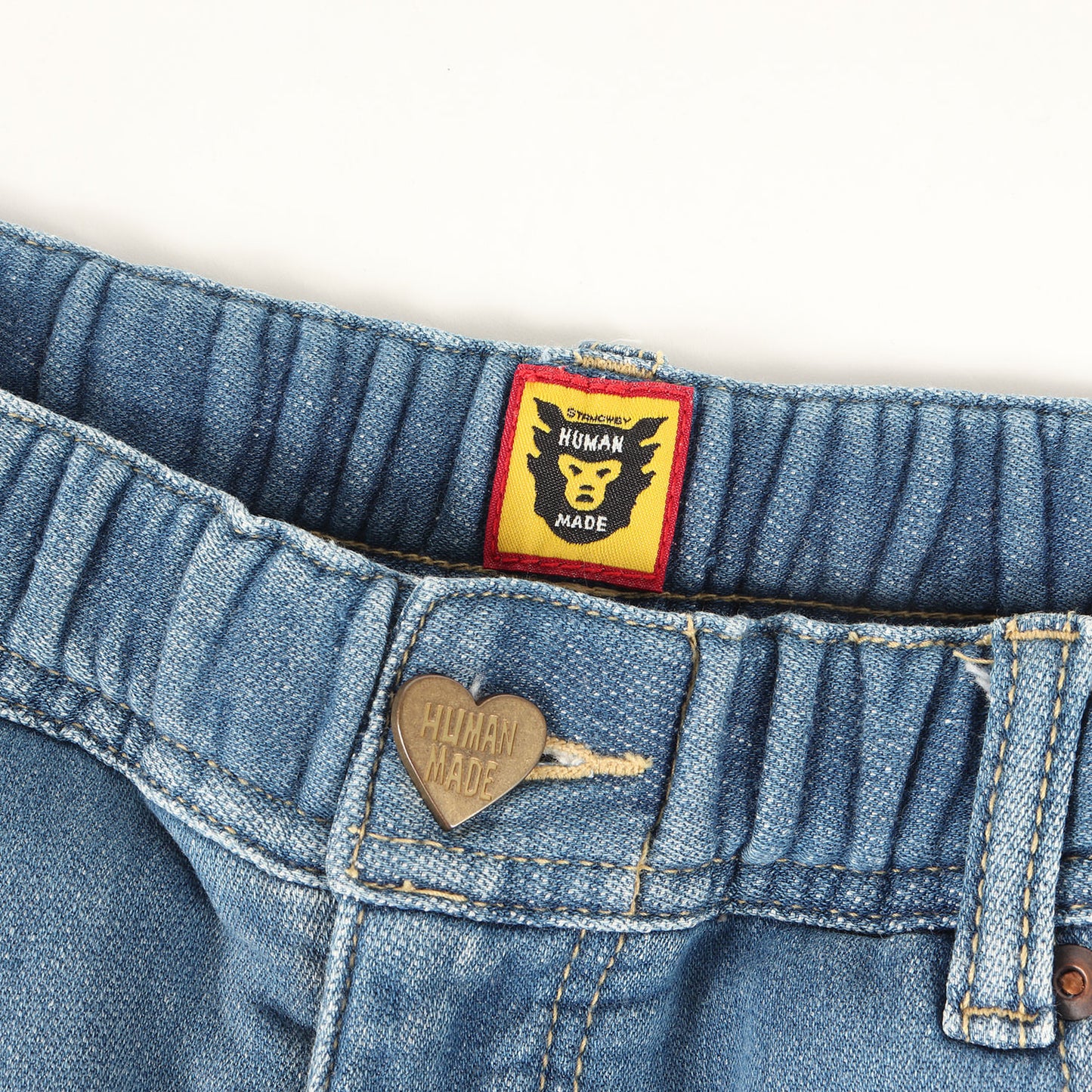 ダメージリペア加工 ペインター イージー デニム スウェットショーツ(RELAX DENIM SHORT)