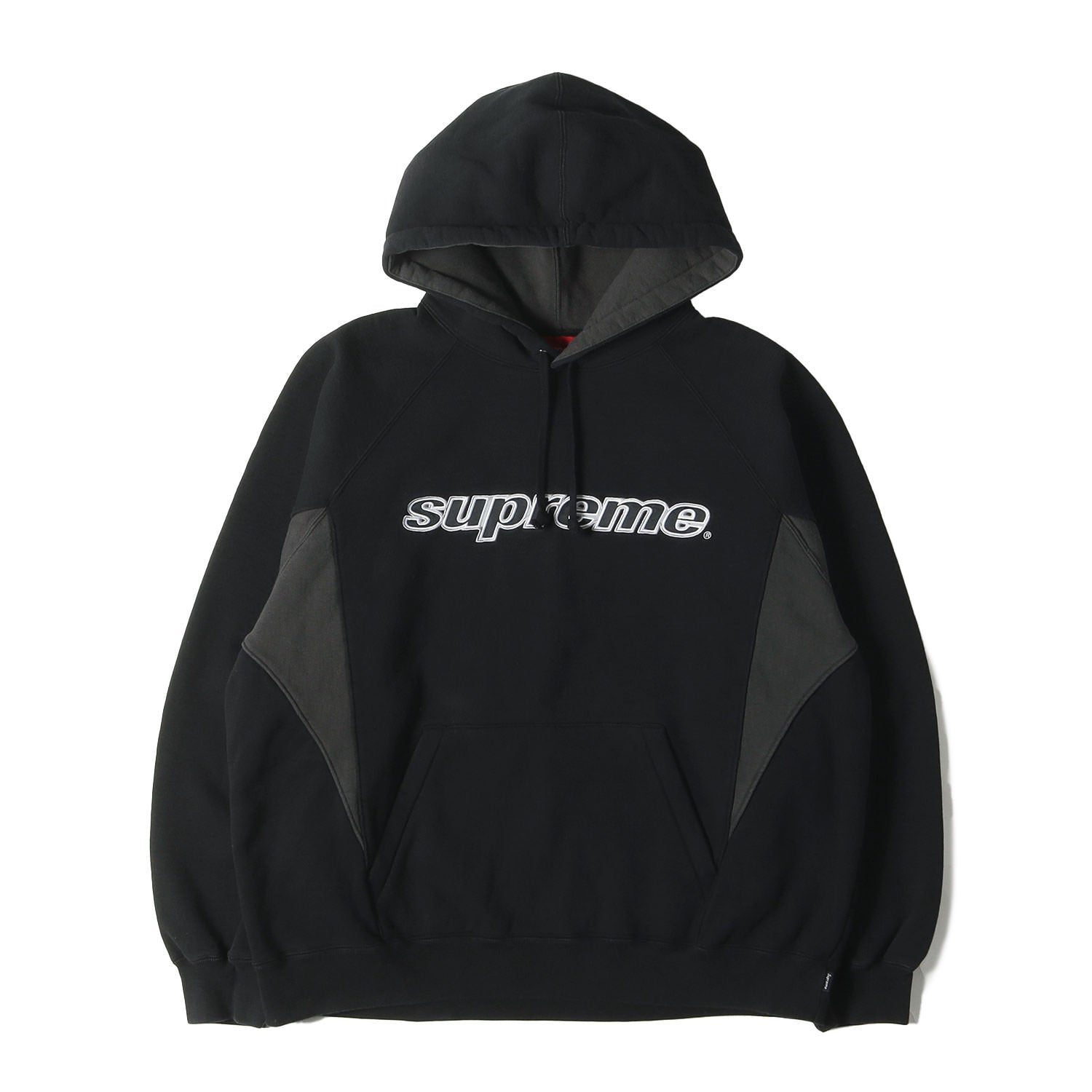 24AW ウォッシュ加工 2トーンカラー スウェット パーカー(Division Hooded Sweatshirt)