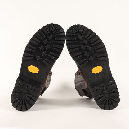 シフトパッチ付き バイカー レザー ロング ブーツ