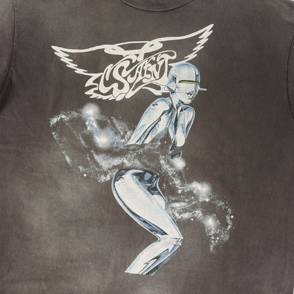 22SS ×空山基 ヴィンテージ加工 エアロスミス パロディー Tシャツ(SS TEE SORAYAMA)