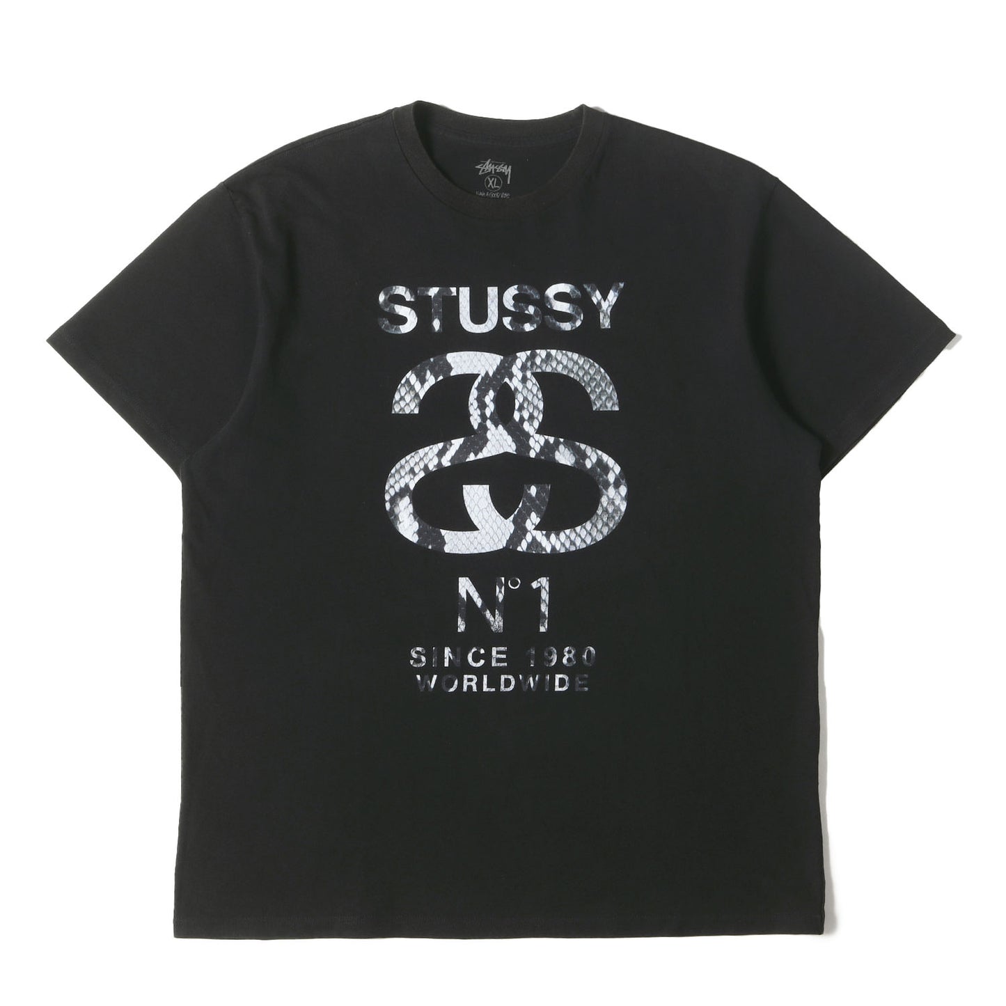 スネーク柄 No.1ロゴ クルーネック Tシャツ