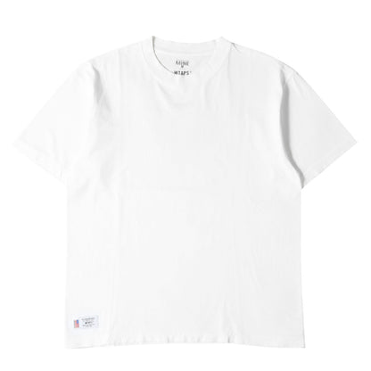 ×MINE ブランドロゴ刺繍 クルーネック Tシャツ