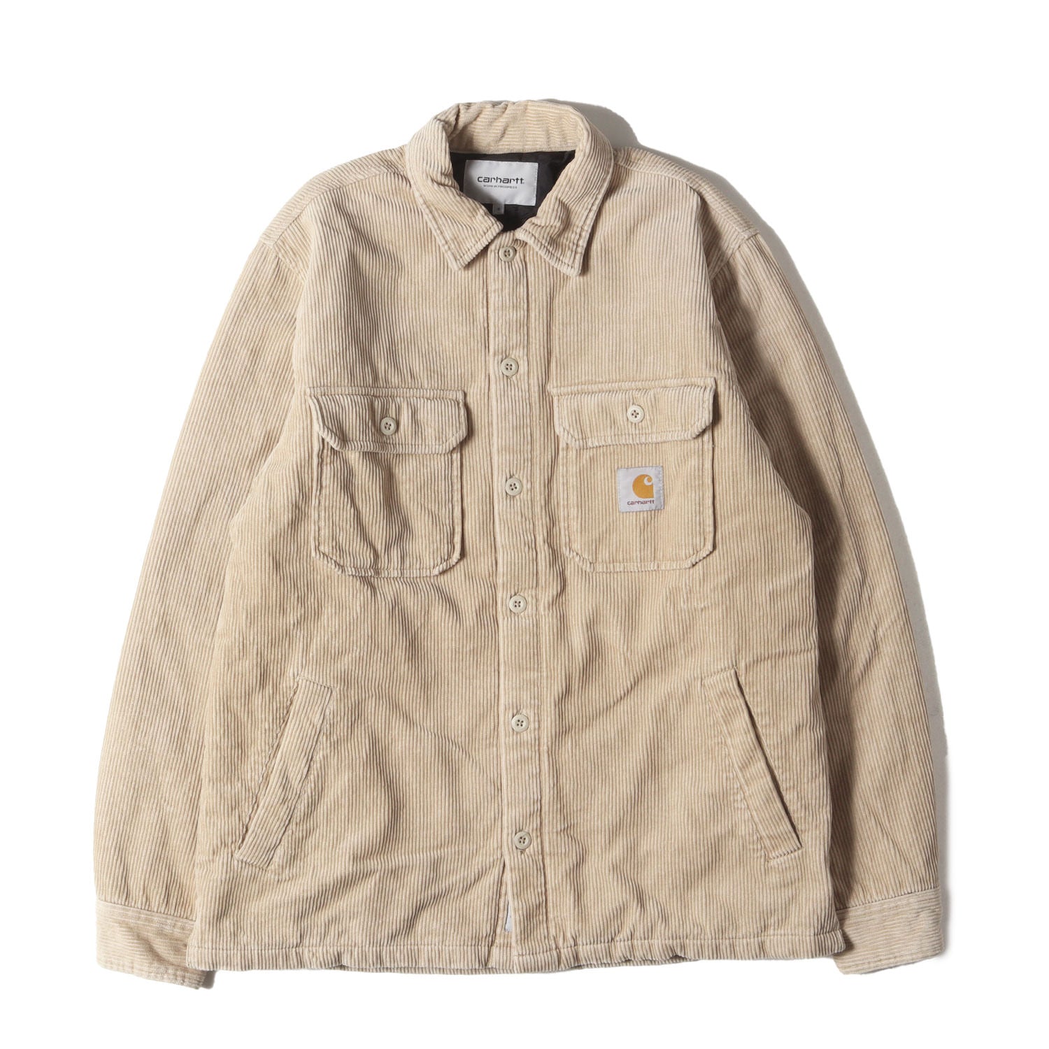 Carhartt WIP (カーハート ワークインプログレス) 裏地キルティング 太畝コーデュロイ シャツジャケット(WHITSOME SHIRT  JAC) - ブランド古着の通販・買取 | BEEGLE by Boo-Bee