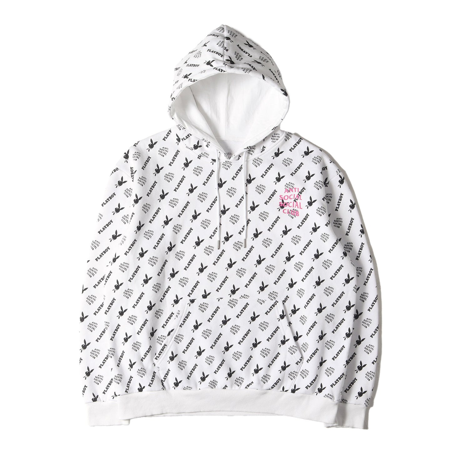×PLAYBOY ラビットヘッド ロゴ総柄 スウェットパーカー